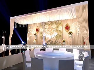 YHwedding  香槟金婚礼 效果图  就是这么壕