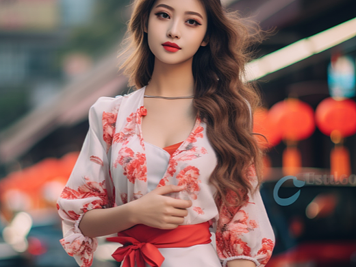 拍新款女装的小姐姐