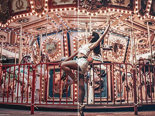 11个移动的旋转木马前面拍照调色LR预设