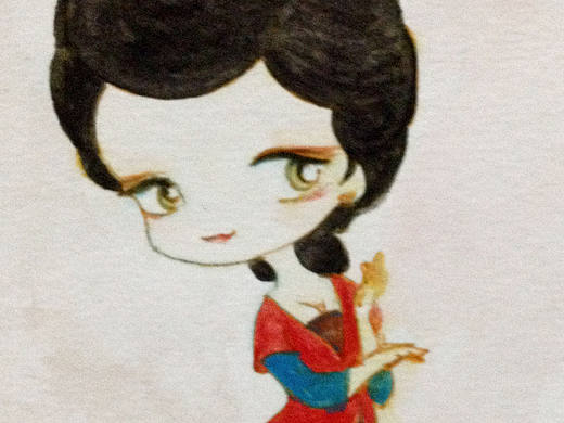 水彩q版古装人物和其它