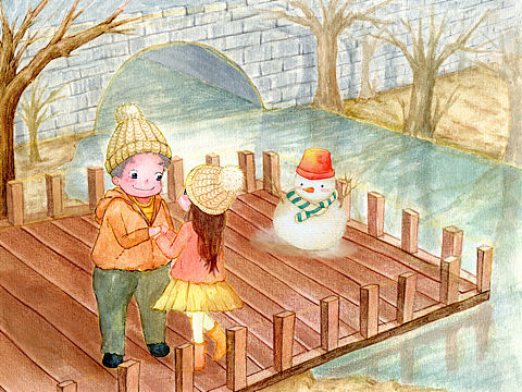 雪（个人主页-ZMTk4MzE0NTY=） - 儿童插画 - 站酷设计师陈云飞原创素材 - 站酷ZCOOL