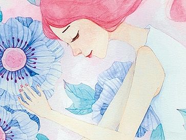 《女孩与花的私语》