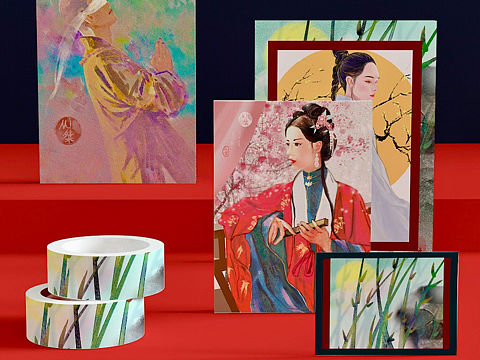 古風(fēng)人像插畫（個人主頁-ZNTM3Mzc3MTI=） - 藝術(shù)插畫 - 站酷設(shè)計師mi杰原創(chuàng)素材 - 站酷ZCOOL