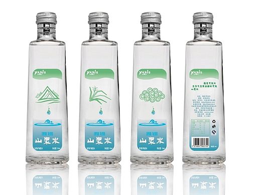 矿泉水山泉水瓶贴包装设计