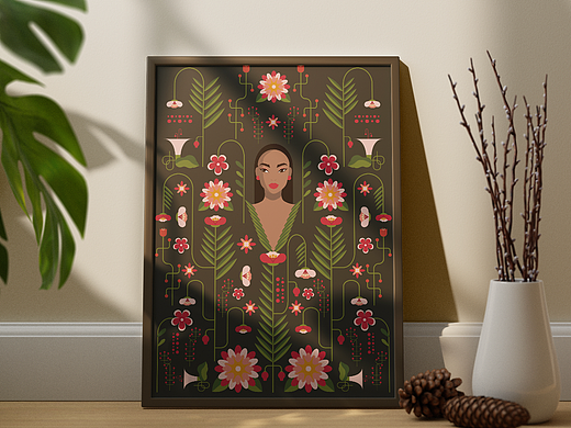 插画系列 - 女孩与花（个人主页-ZNjU3NDgyNjQ=） - 商业插画 - 站酷设计师IamDreameng原创素材 - 站酷ZCOOL