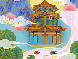 中秋国潮风插画