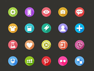 手机剪影小图标设计