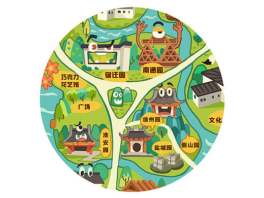 第九届江苏省园博会手绘地图
