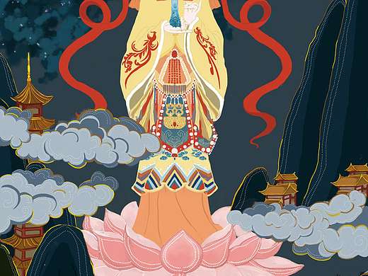 毕业设计妈祖插画