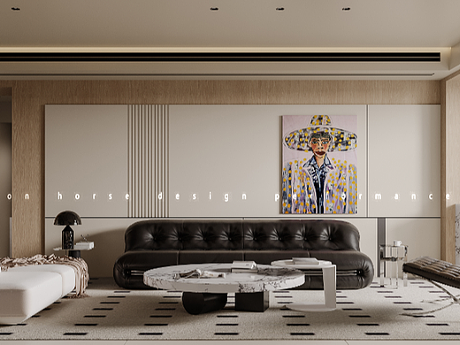 现代客餐厅——白龙马效果图（个人主页-ZNjU5Njk0NTI=） - 家装设计 - 站酷设计师白龙马效果图小雪原创素材 - 站酷ZCOOL