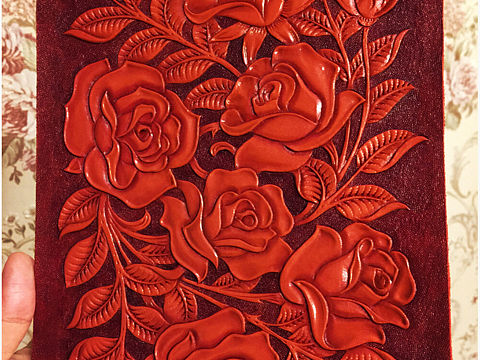 皮雕玫瑰（個(gè)人主頁-ZMjYxNDMyNjQ=） - 工藝品設(shè)計(jì) - 站酷設(shè)計(jì)師非凡手工銀飾原創(chuàng)素材 - 站酷ZCOOL