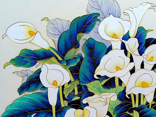景泰蓝金丝沙画