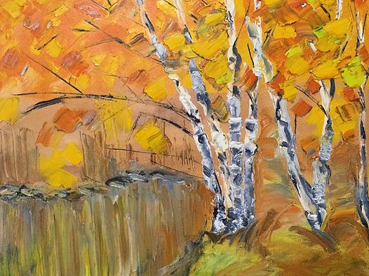 白樺林（個人主頁-ZMTU0ODY5NjA=） - 繪畫 - 站酷設(shè)計師jiangweipainter原創(chuàng)素材 - 站酷ZCOOL