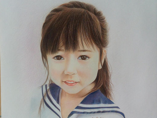 萌娃彩铅步骤