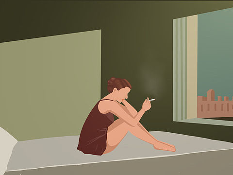 电影截图 扁平风插画