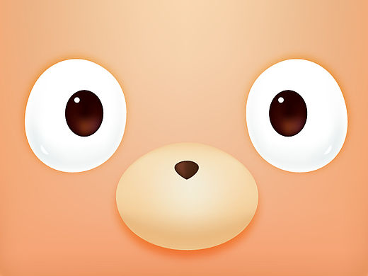 拟物图标临摹-小度熊ICON