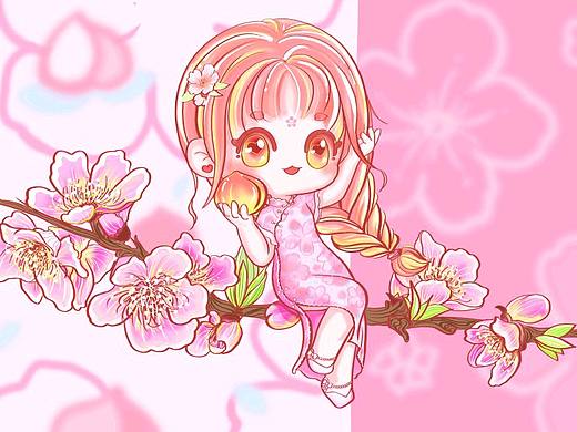 爱穿旗袍的姑娘(系列)——是个桃子