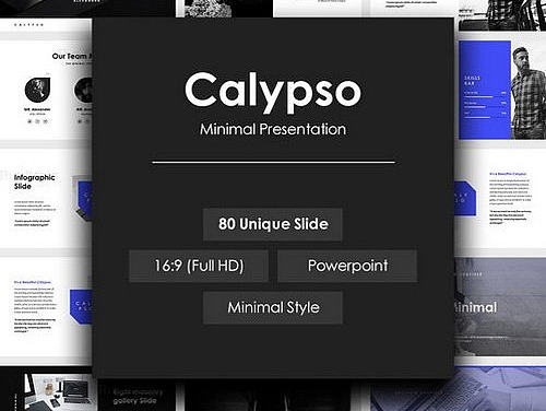 80页扁平化极简人物团队介绍PPT模板