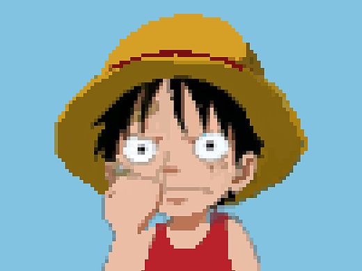 像素路飛（個人主頁-ZMTUxODA4Mjg=） - 像素畫 - 站酷設(shè)計(jì)師大翠原創(chuàng)素材 - 站酷ZCOOL