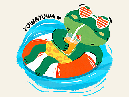 插画壁纸 | 有蛙的夏天
