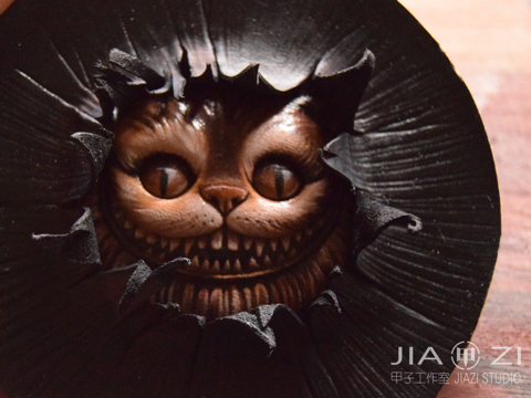 甲子工作室 皮雕太原 暗黑小品 猫眼