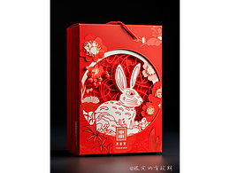 玉兔系列月餅盒包裝設計
