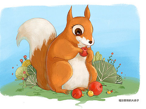 插画练习【小松鼠】