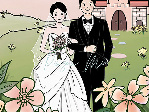 原创|简约婚礼插画