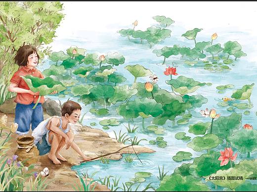 儿童书籍插图（夏天+冬天）