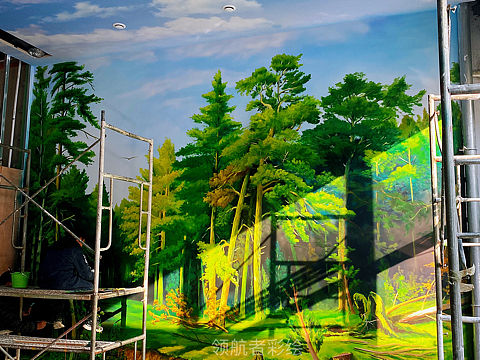 郑州鸟舍风景彩绘