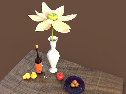 Maya建模静物一组，用keyshot渣一脸……