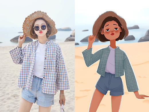 一组女孩练习（个人主页-ZMjEzMjE0NjQ=） - 艺术插画 - 站酷设计师被驯养的猫原创素材 - 站酷ZCOOL