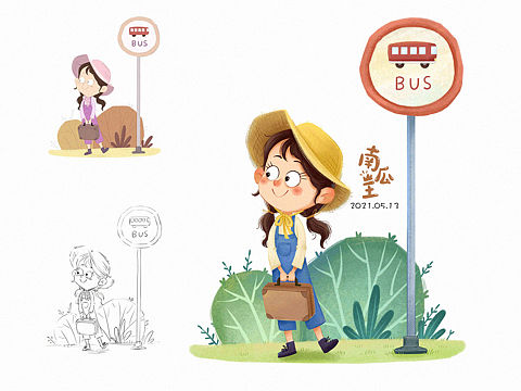 小场景人物｜儿童插画