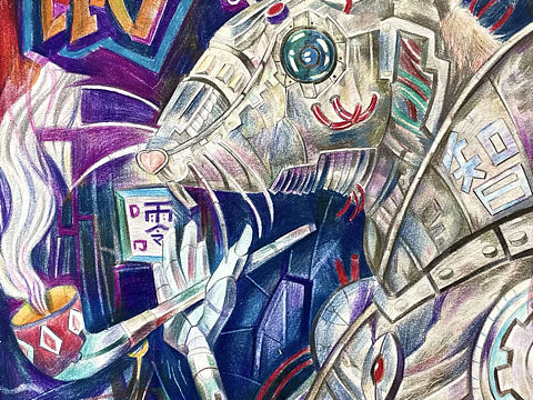 赛博朋克鼠.🐭🐭（个人主页-ZNTc0MDkwMDg=） - 绘画 - 站酷设计师世雨紫原创素材 - 站酷ZCOOL