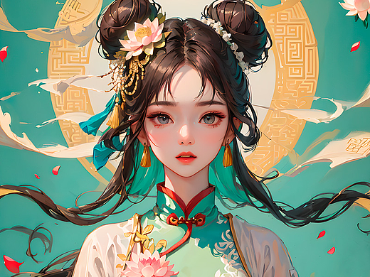 【AI绘画作品-103】中国风-汉服
