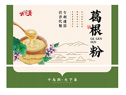 葛根粉插画包装