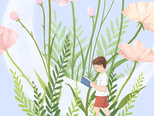 六月·花下·读书