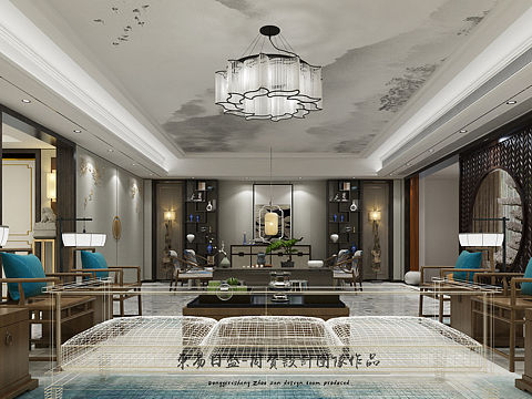 【中式輕奢】288平米.山地平層.長沙（個人主頁-ZNDM5MjQ2NDQ=） - 家裝設計 - 站酷設計師設計周贊原創(chuàng)素材 - 站酷ZCOOL