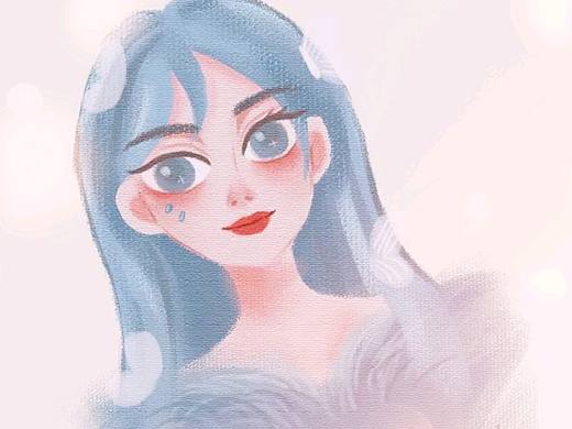 看到一个美丽的小姐姐。