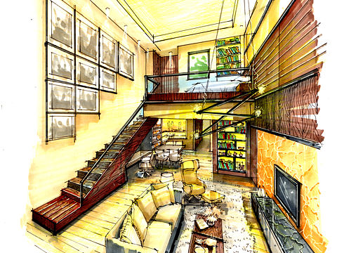 室内设计手绘效果图