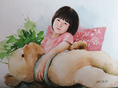 水彩人像（个人主页-ZMjA5NDI1MTY=） - 绘画 - 站酷设计师snow5233原创素材 - 站酷ZCOOL