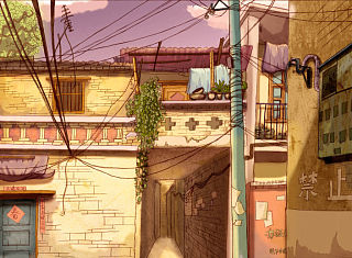 小巷（个人主页-ZMzQ5MzQyOA==） - 概念设定 - 站酷设计师鸣鸣的小画原创素材 - 站酷ZCOOL