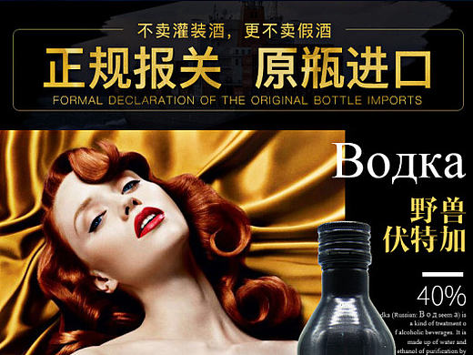 洋酒 伏特加详情页 欧式 进口