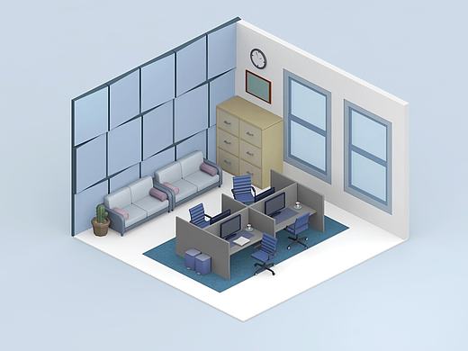 C4d室内微观房间制作练习