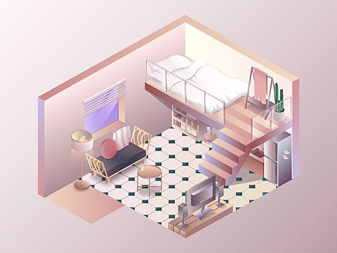 2.5D等距插画创作