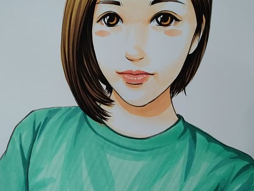 马克笔女青年