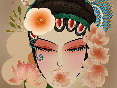 国风插画（个人主页-ZNTM0MDQ2MzY=） - 创作习作 - 站酷设计师一颗李里枝原创素材 - 站酷ZCOOL