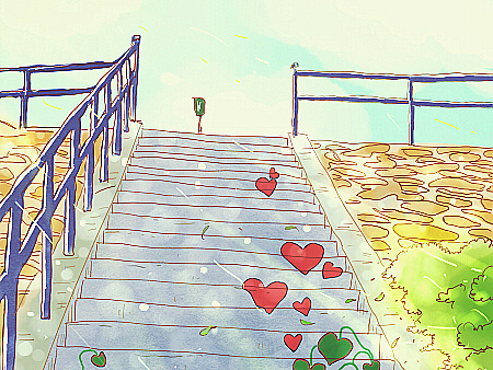 场景静态手绘-台阶