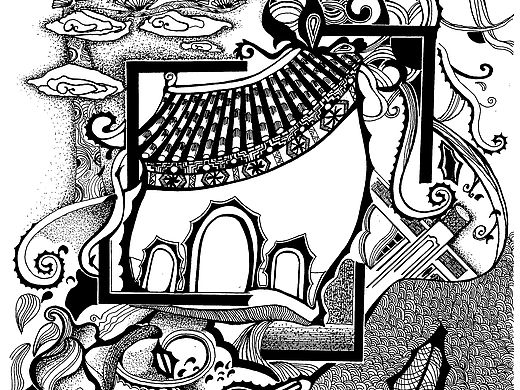 《手绘|黑白装饰画》（四）