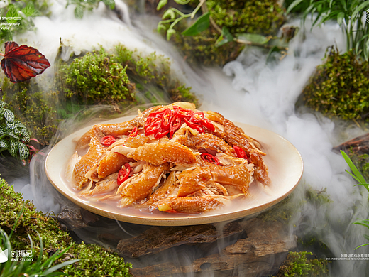 衢爷---手撕鸡套餐美食摄影